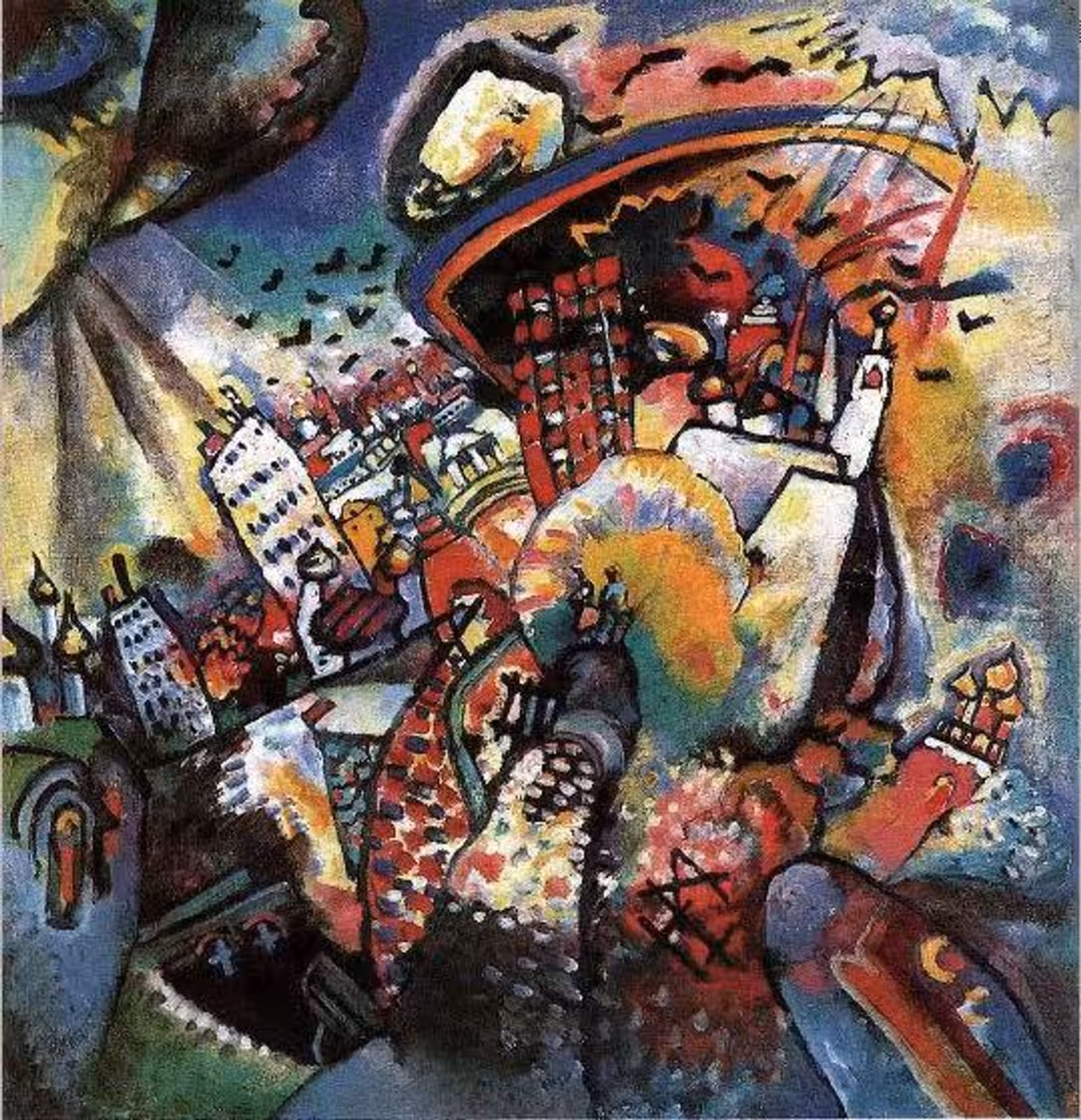 Wassily Kandinsky, Moscow. Red Square, Oil on canvas, 51.5 × 49.5 cm, 1916