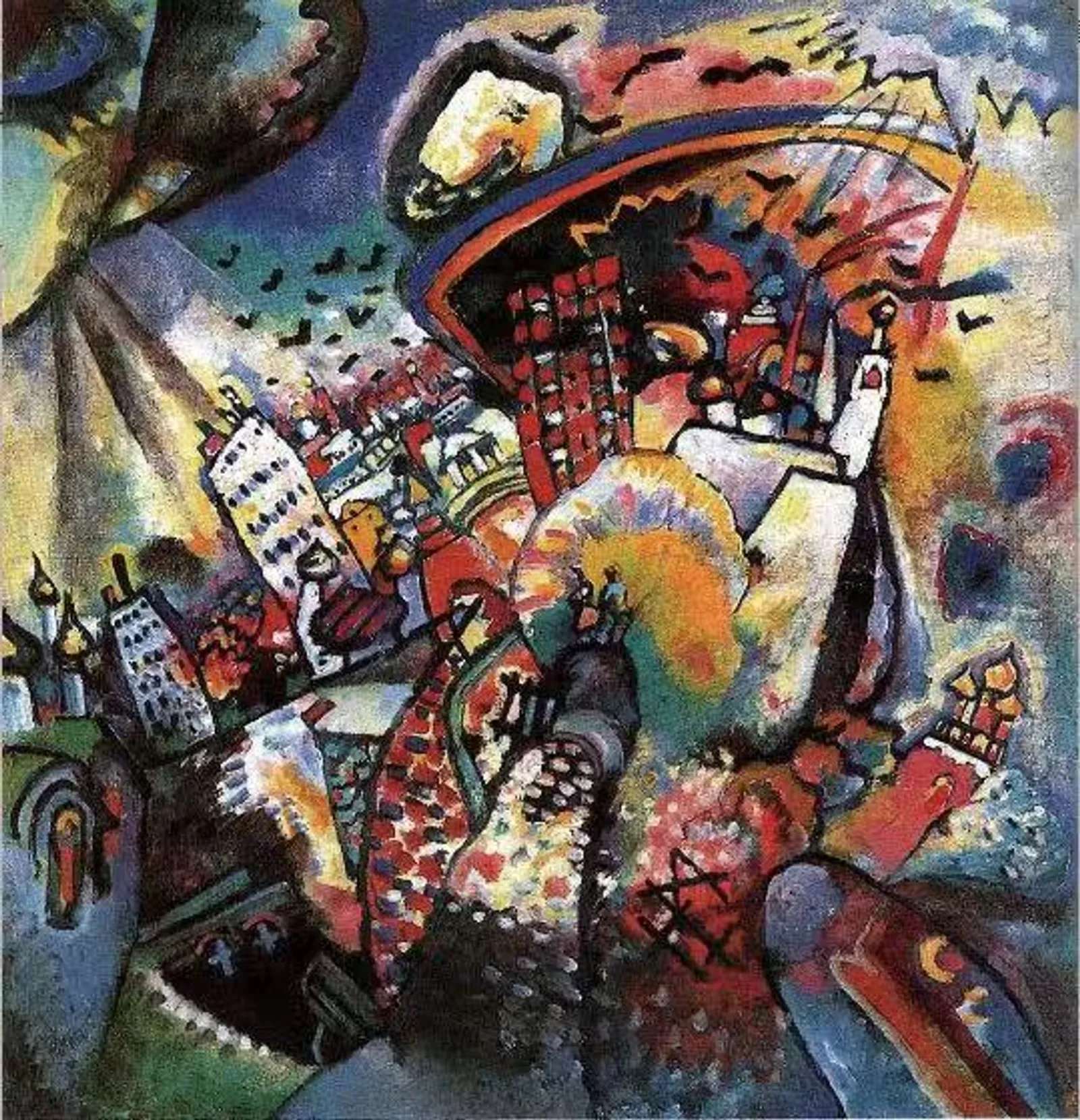 Wassily Kandinsky, Moscow. Red Square, Oil on canvas, 51.5 × 49.5 cm, 1916
