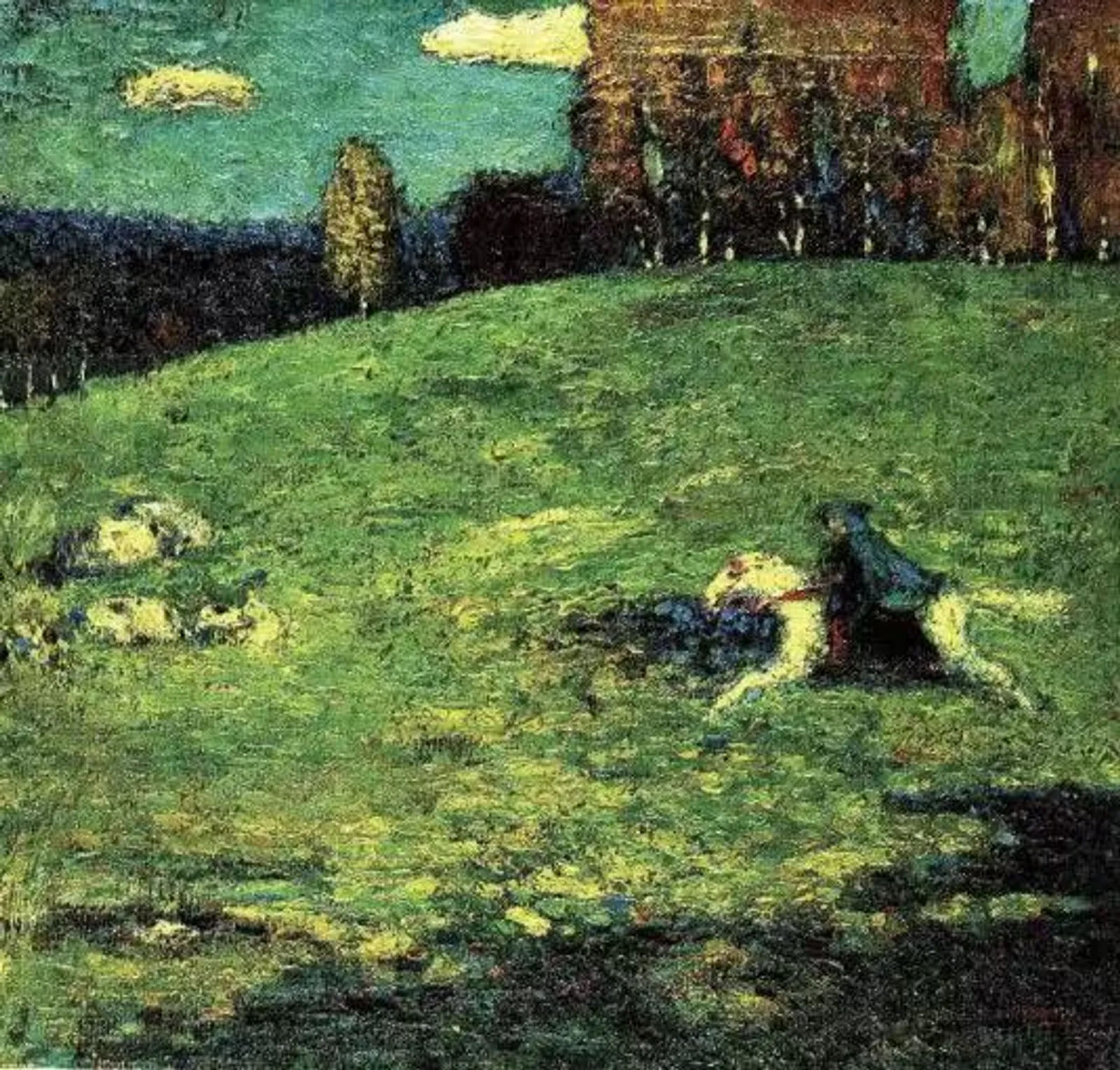 Wassily Kandinsky, The Blue Rider, Oil on cardboard, 55.0 × 65.0 cm, 1903