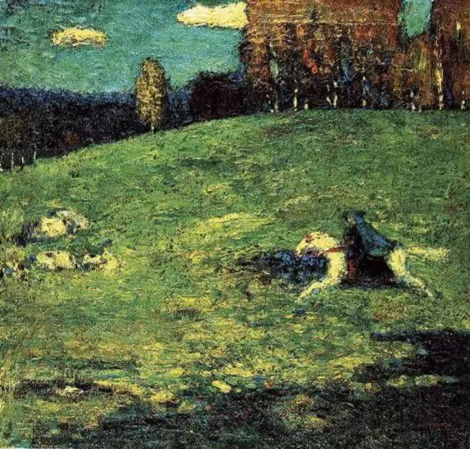 Wassily Kandinsky, The Blue Rider, Oil on cardboard, 55.0 × 65.0 cm, 1903