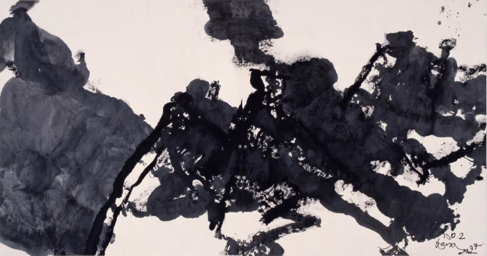 王川 《1997 No.2 》 1997年 纸本水墨 97cm×179cm