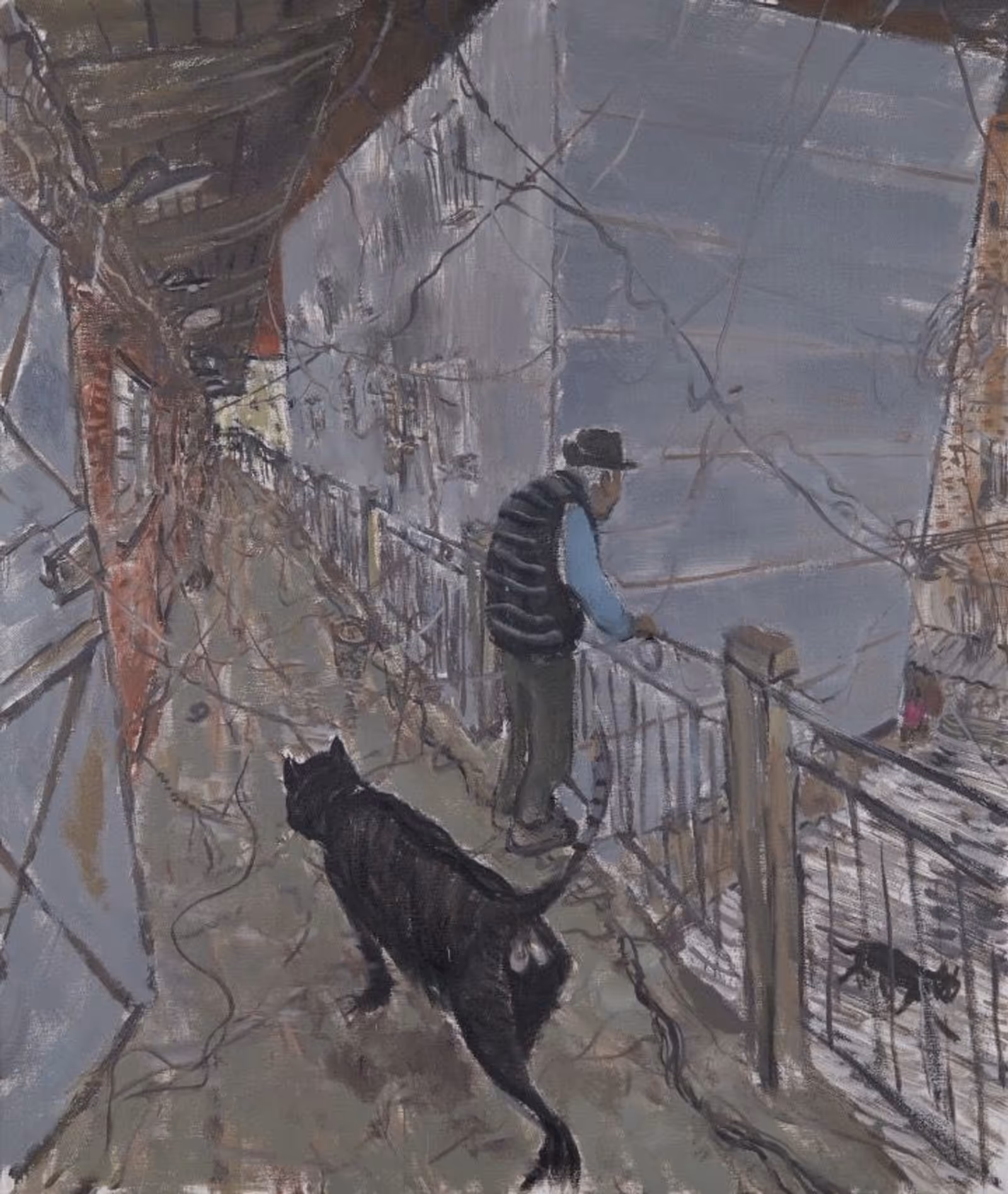 Mao Xuhui，Winter Corridor (Dongtian de zoulang), November 2022–March 2023，Oil on canvas, 185×155cm